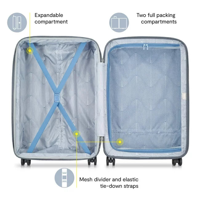 DELSEY PARIS Comete 3.0 Hardside Spinner Luggage - 3 Piece Set, Graphite