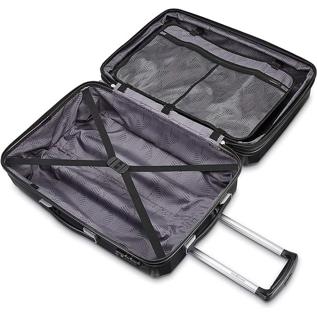 Open Box Samsonite Winfield 3 DLX Hardside Luggage Spinners 20" 120752-1041 - BLACK