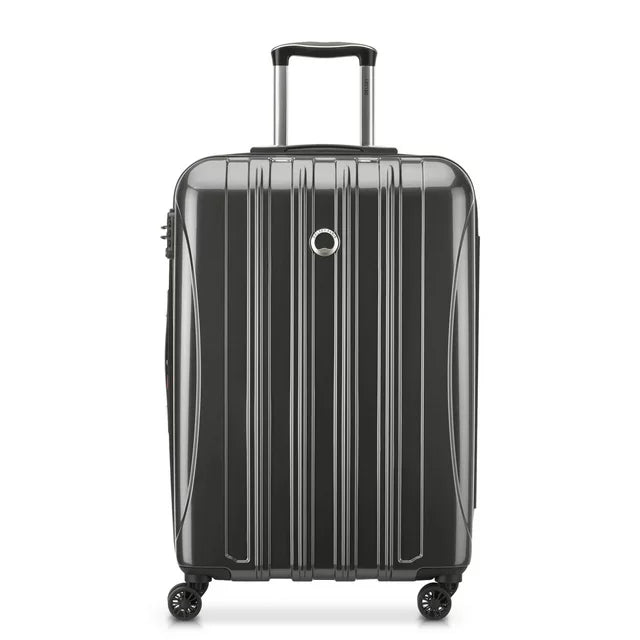 DELSEY PARIS Helium Aero 3-Piece Hardside Expandable Spinner Luggage Set includes 19" International Carry-On, 25" & 29" Checked, Brushed Metal