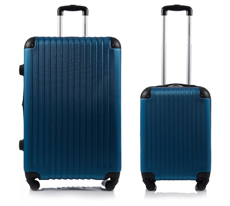 CHAMPS Tourist 2-Piece Hardside Expandable Spinner Luggage Set in Blue